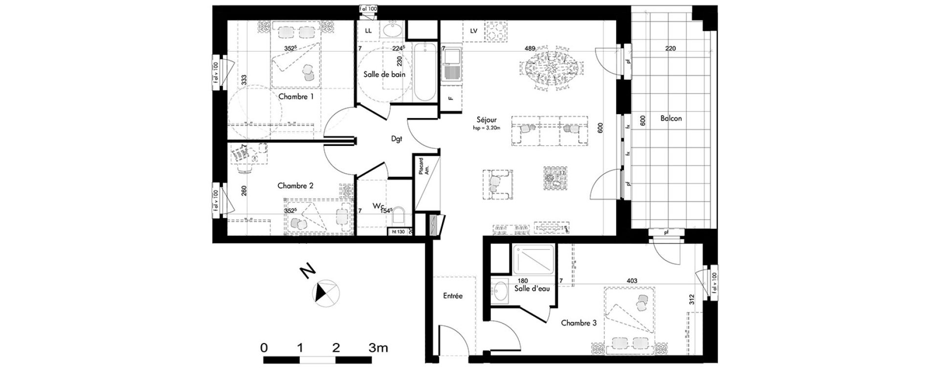 Appartement T4 de 84,45 m2 &agrave; Oberhausbergen Centre