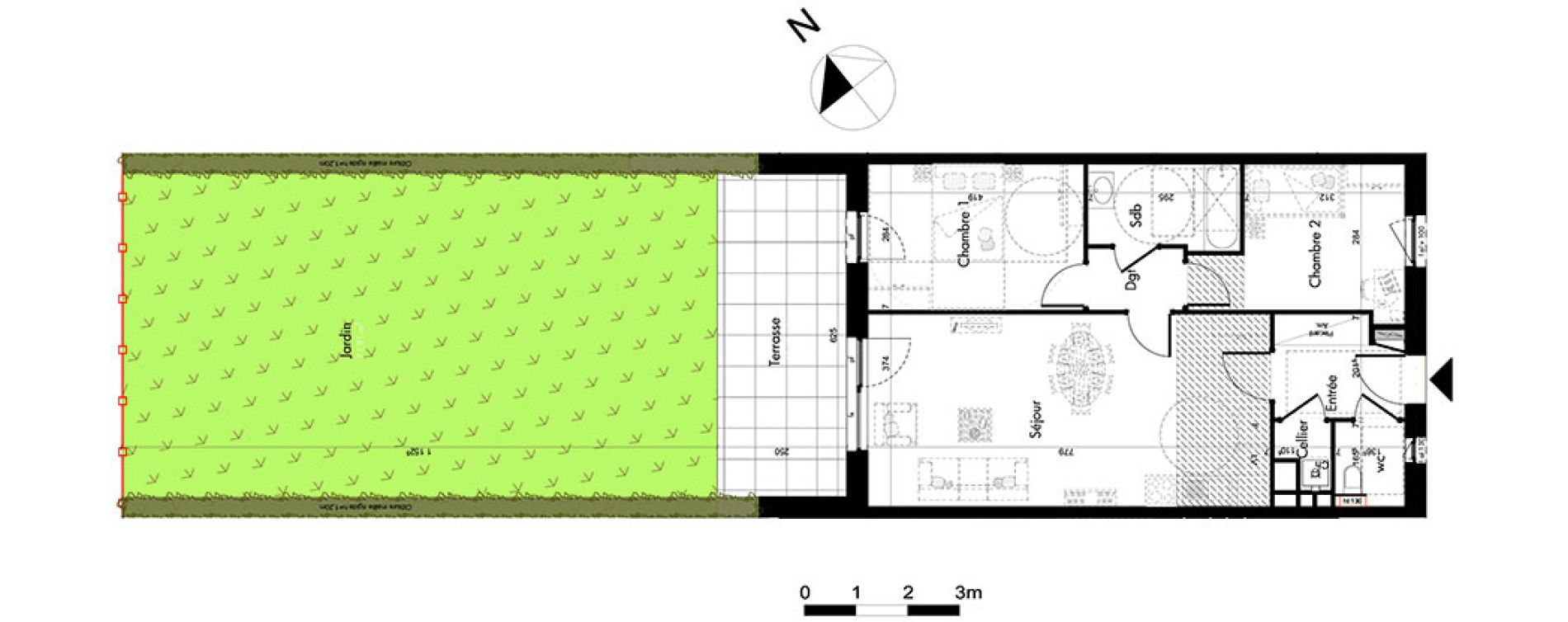 Appartement T3 de 66,61 m2 &agrave; Oberhausbergen Centre