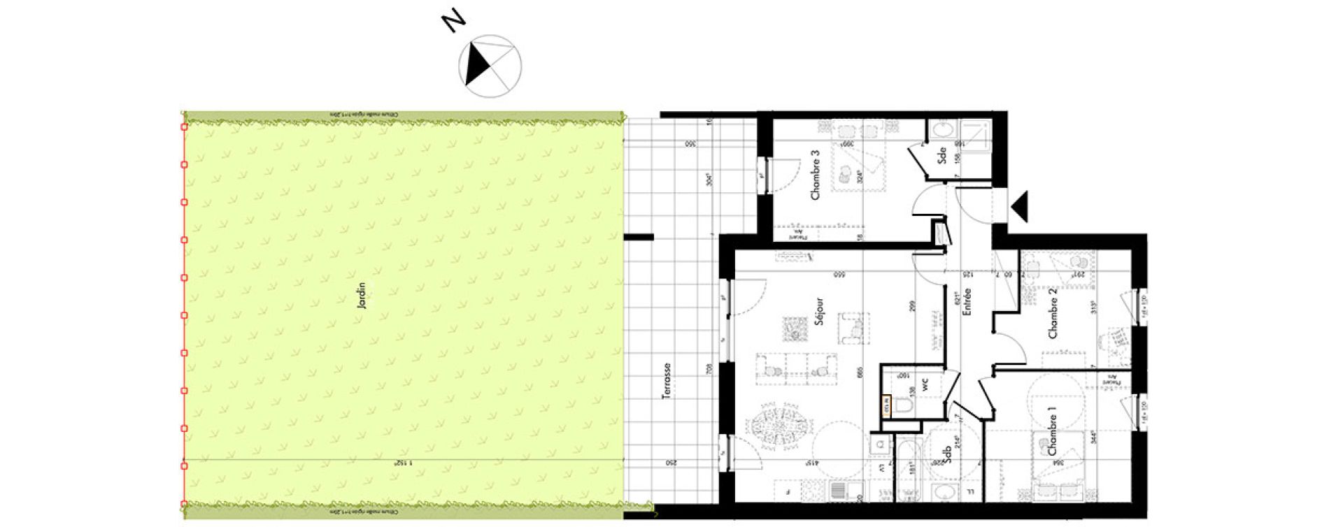 Appartement T4 de 85,33 m2 &agrave; Oberhausbergen Centre