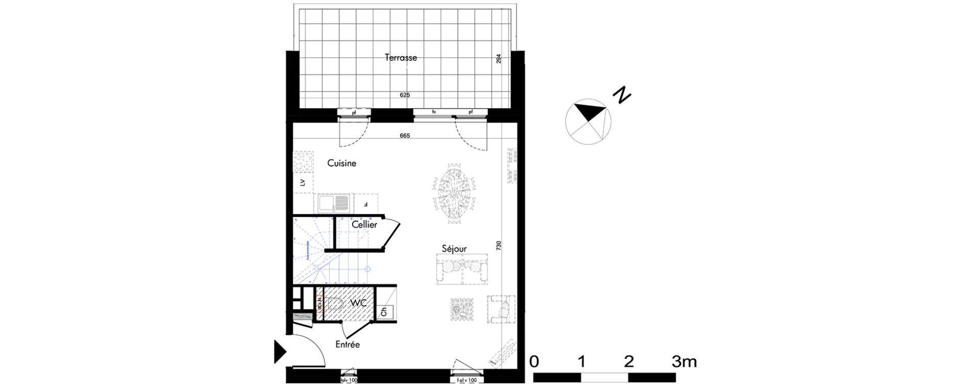 Duplex T4 de 85,62 m2 &agrave; Oberhausbergen Centre