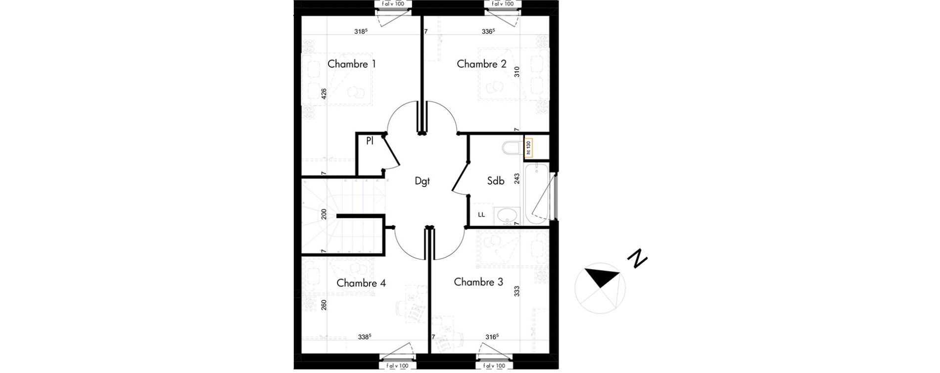 Appartement T5 de 106,92 m2 &agrave; Oberhausbergen Centre