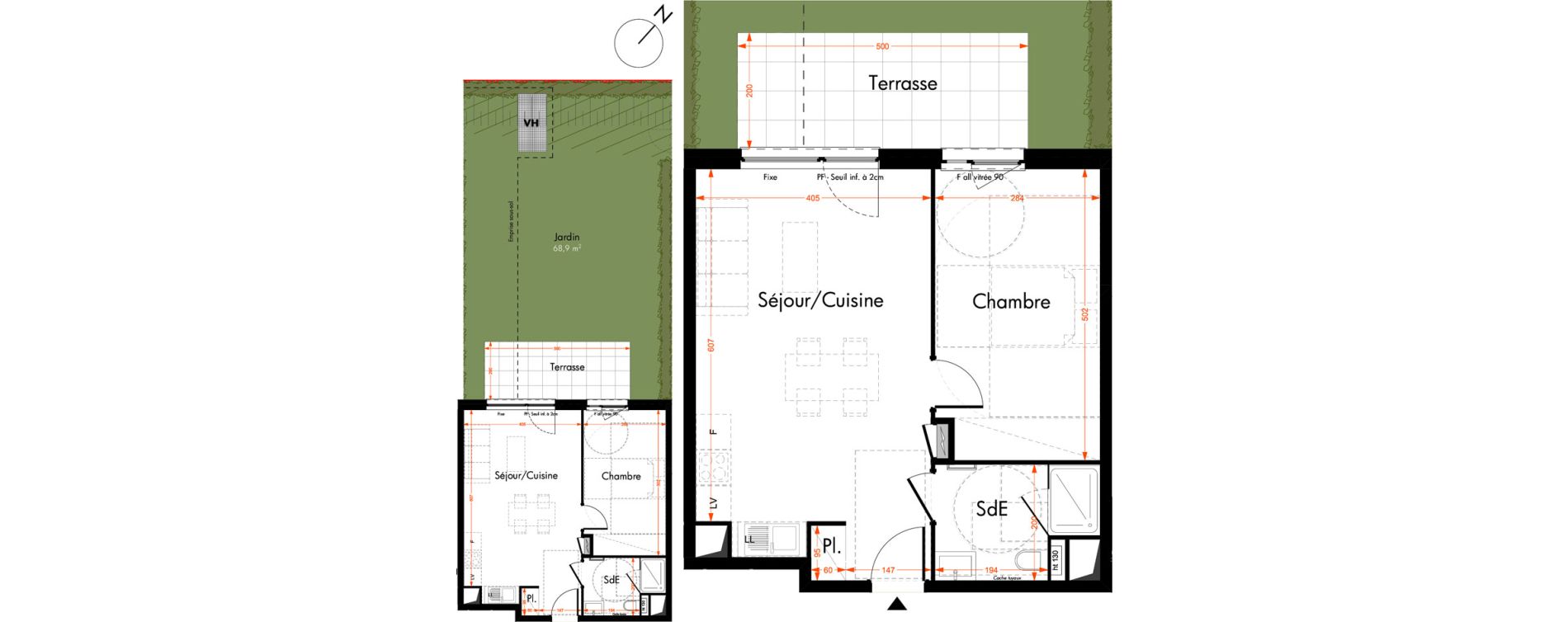 Appartement T2 de 46,40 m2 &agrave; Oberhausbergen Centre