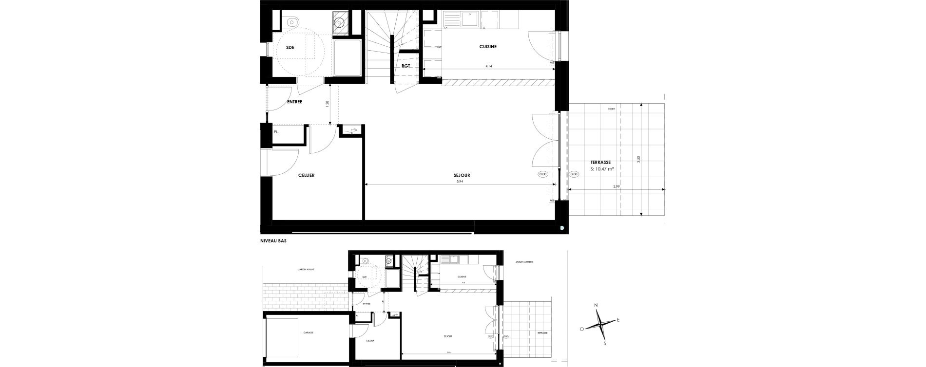 Maison T4 de 104,71 m2 &agrave; Oberhausbergen Centre