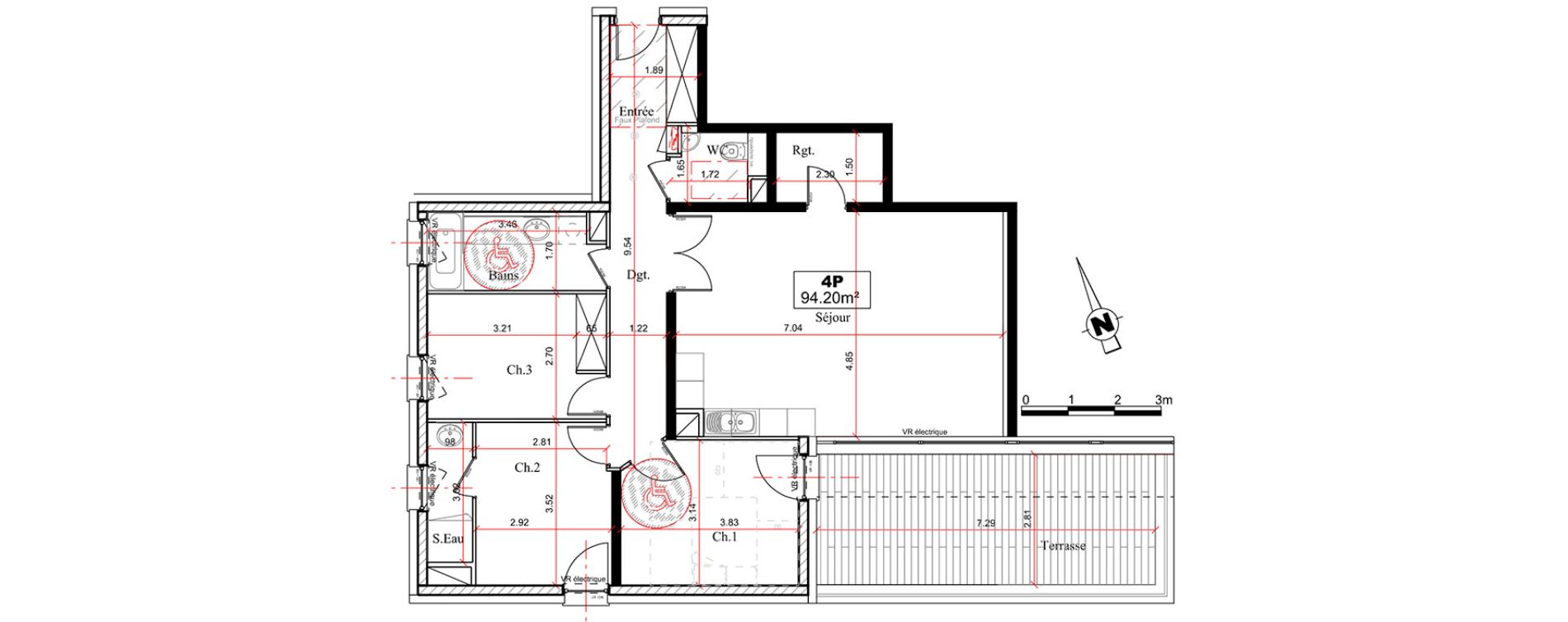 Appartement T4 de 94,20 m2 &agrave; Obernai Centre