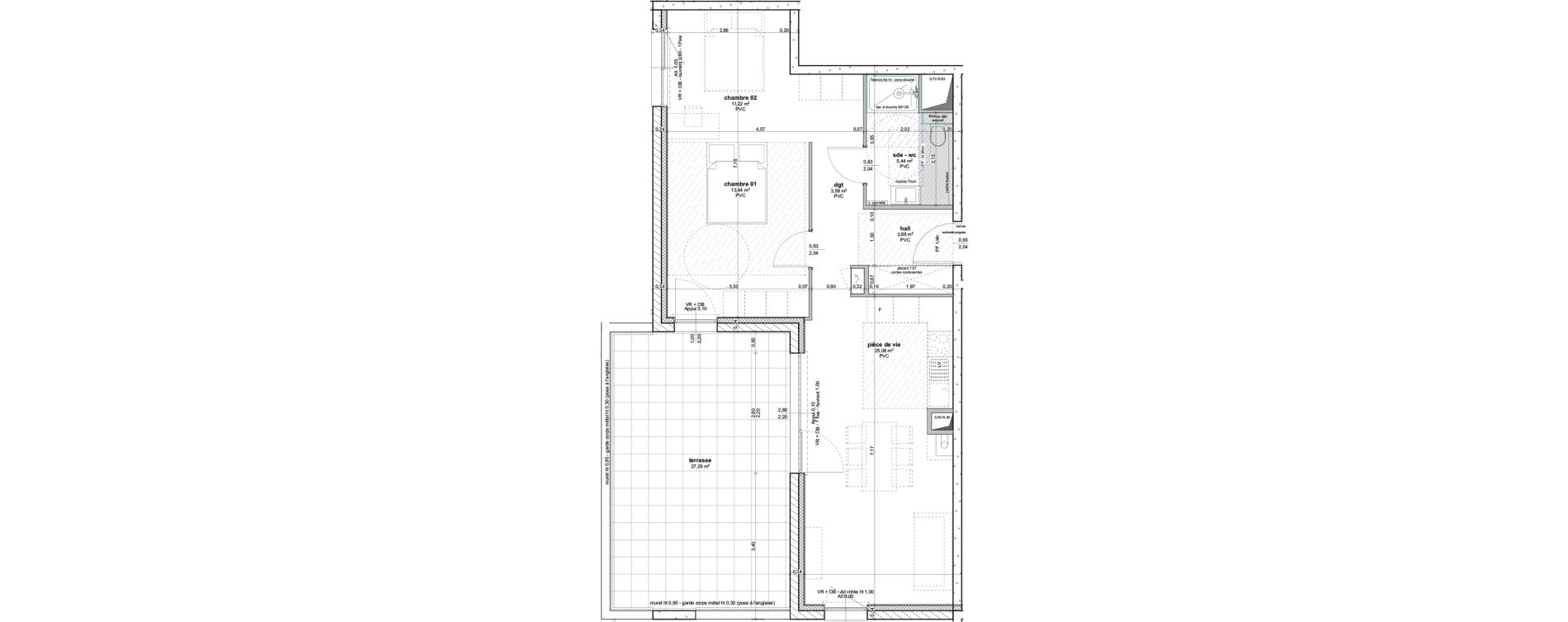 Appartement T3 de 62,63 m2 &agrave; Ottersthal Centre