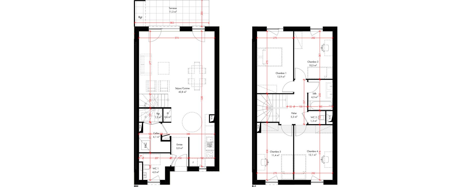 Maison T5 de 113,80 m2 &agrave; Pfulgriesheim Centre