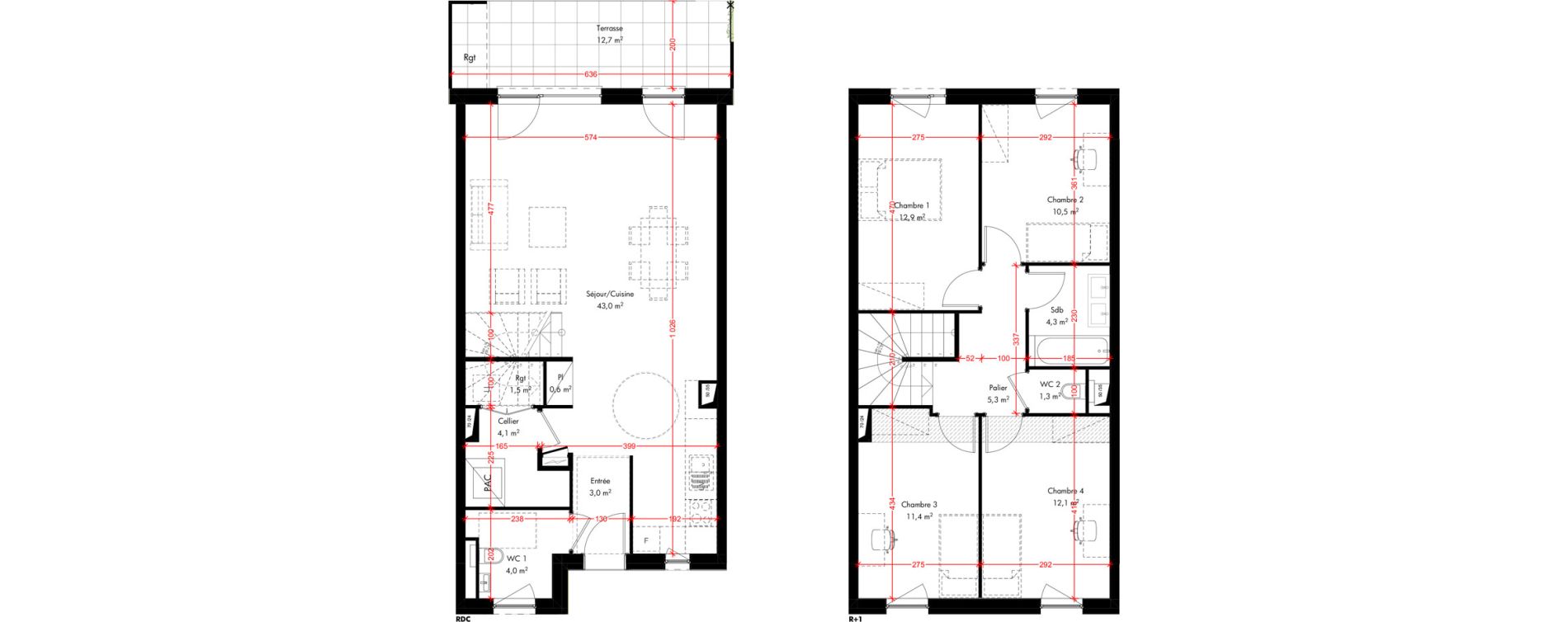 Maison T5 de 114,00 m2 &agrave; Pfulgriesheim Centre