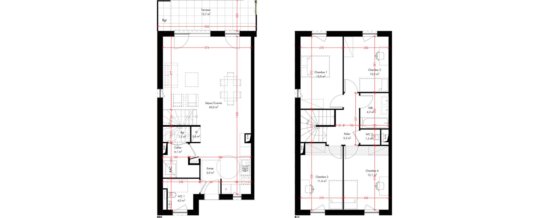 Maison T5 de 114,00 m2 &agrave; Pfulgriesheim Centre