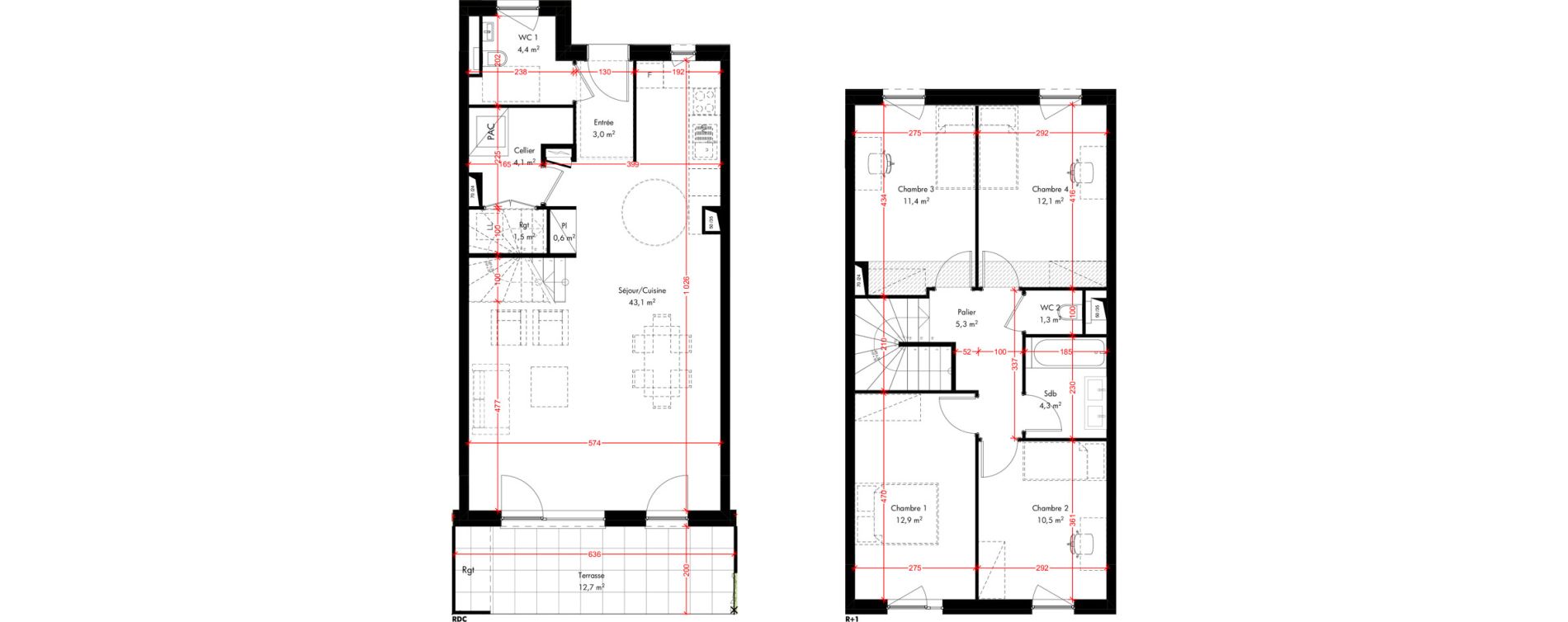 Maison T5 de 114,50 m2 &agrave; Pfulgriesheim Centre