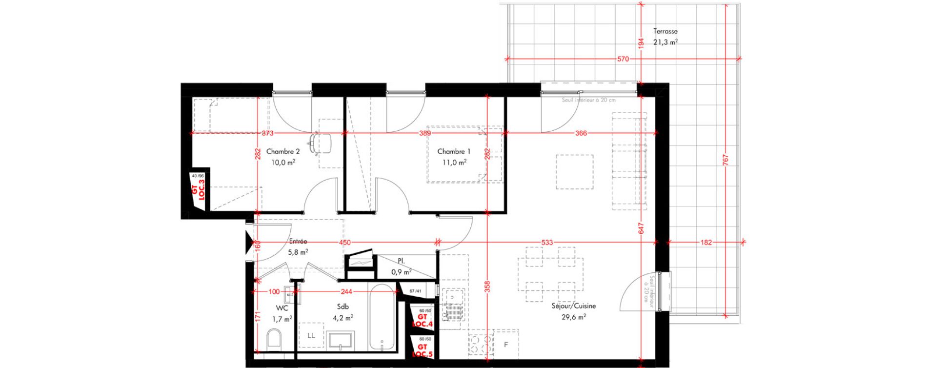 Appartement T3 de 63,20 m2 &agrave; Pfulgriesheim Centre