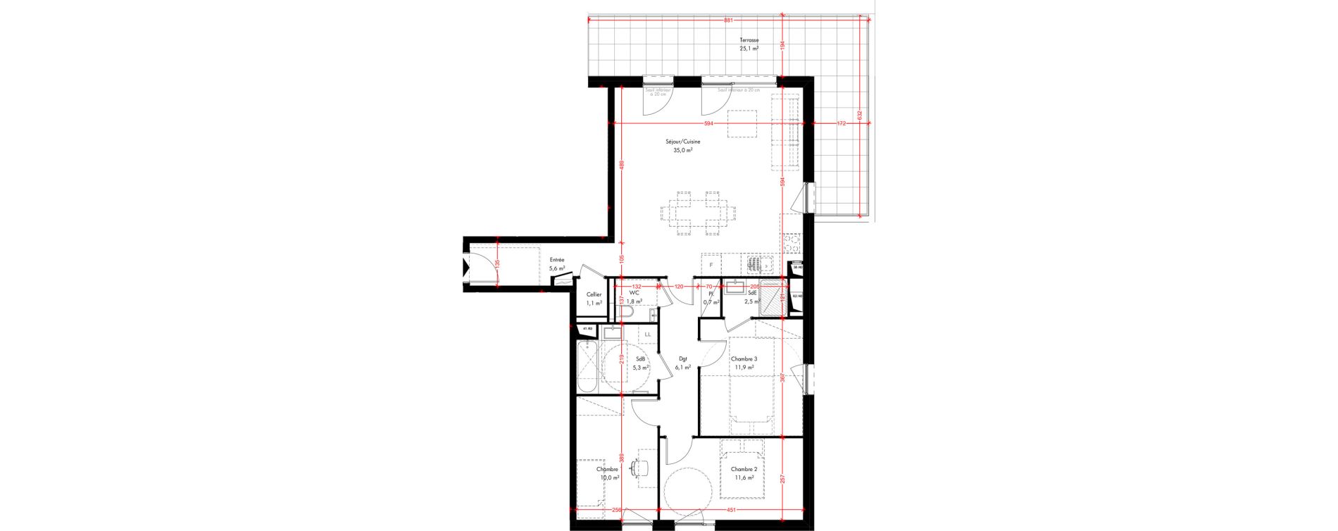 Appartement T4 de 91,60 m2 &agrave; Pfulgriesheim Centre