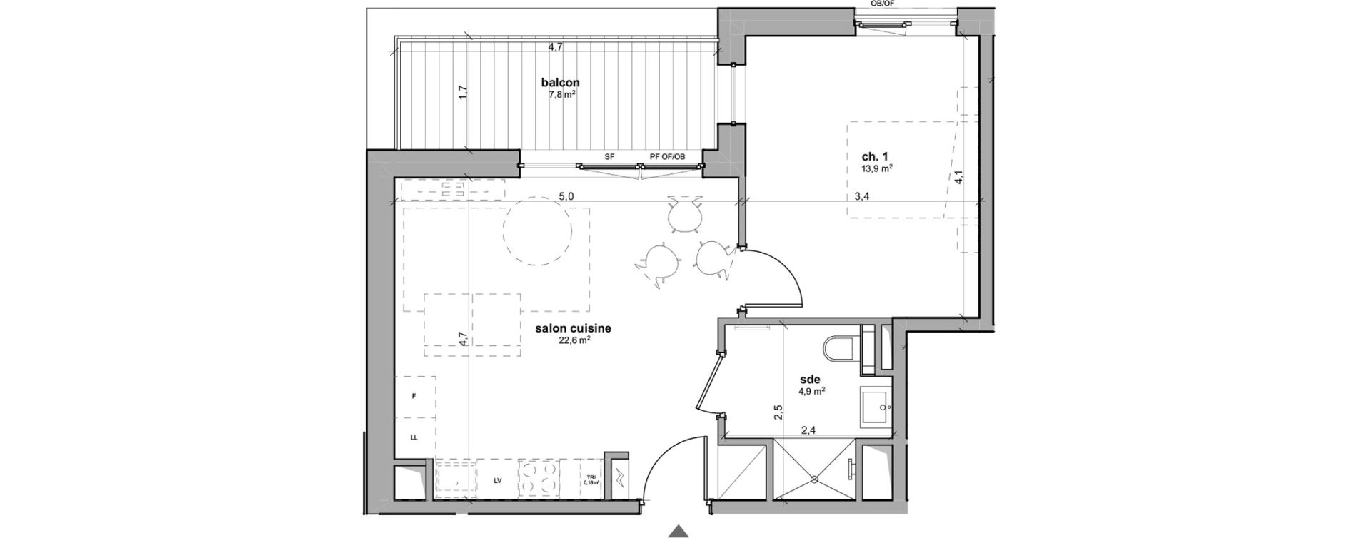 Appartement T2 de 41,40 m2 &agrave; Reichstett Les vergers saint michel