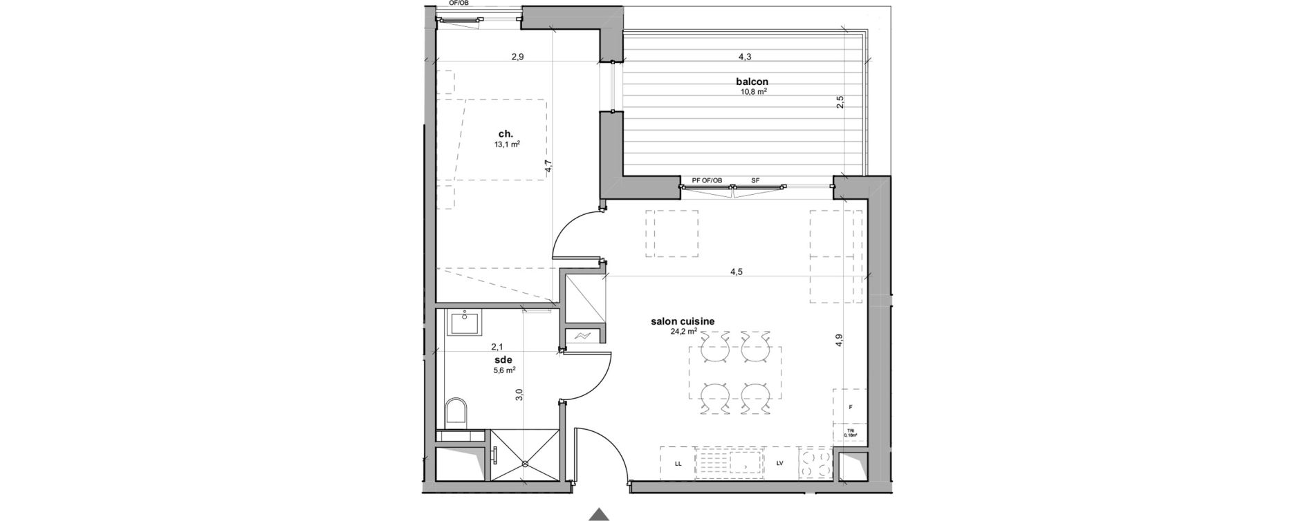 Appartement T2 de 42,90 m2 &agrave; Reichstett Les vergers saint michel