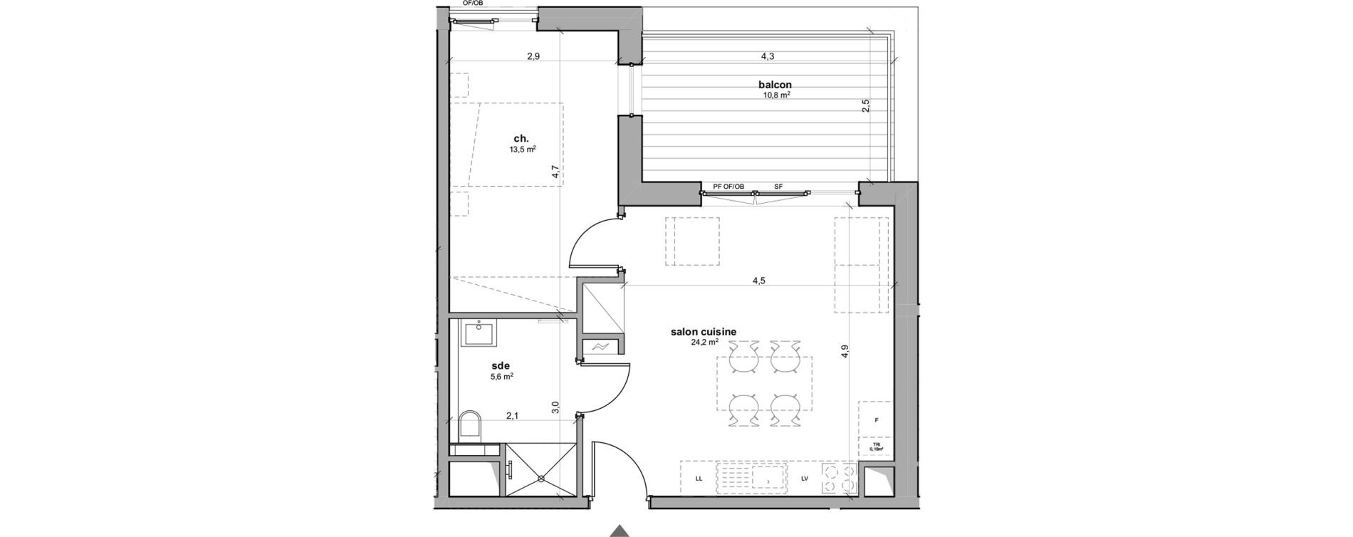 Appartement T2 de 43,30 m2 &agrave; Reichstett Les vergers saint michel