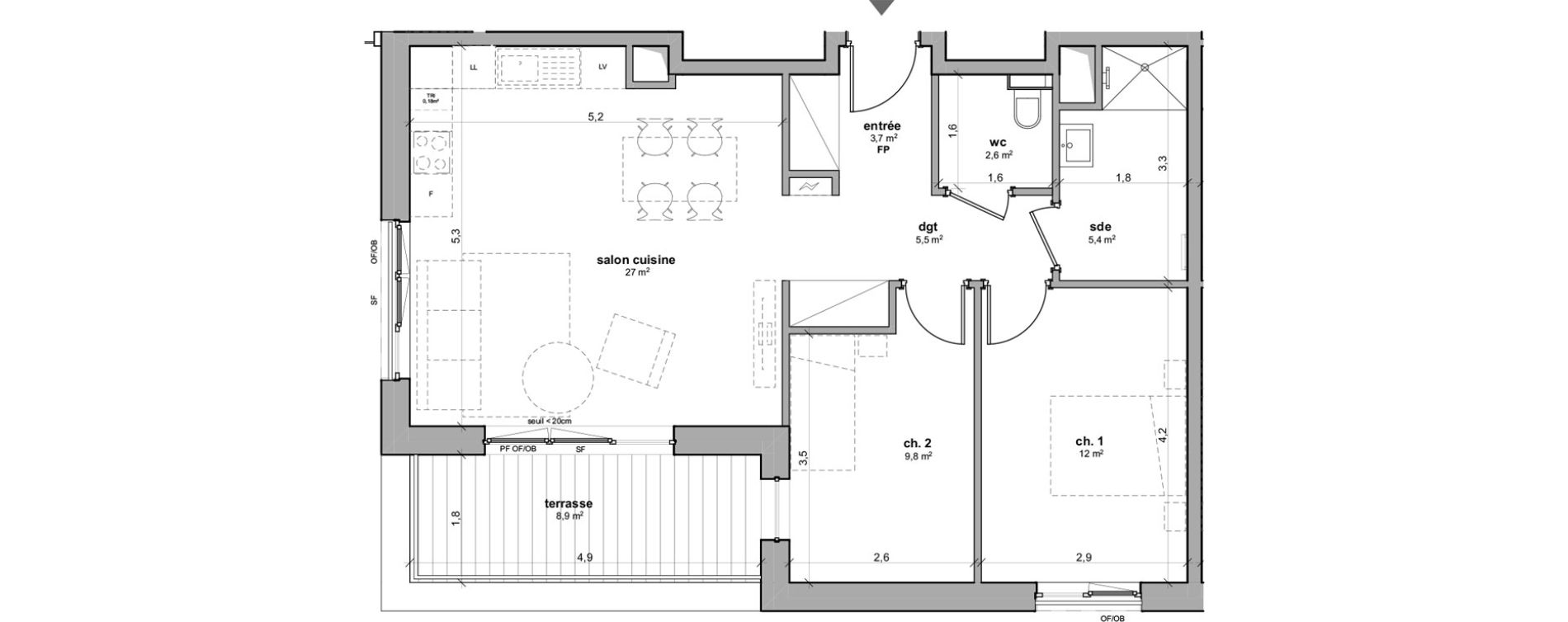 Appartement T3 de 66,00 m2 &agrave; Reichstett Les vergers saint michel