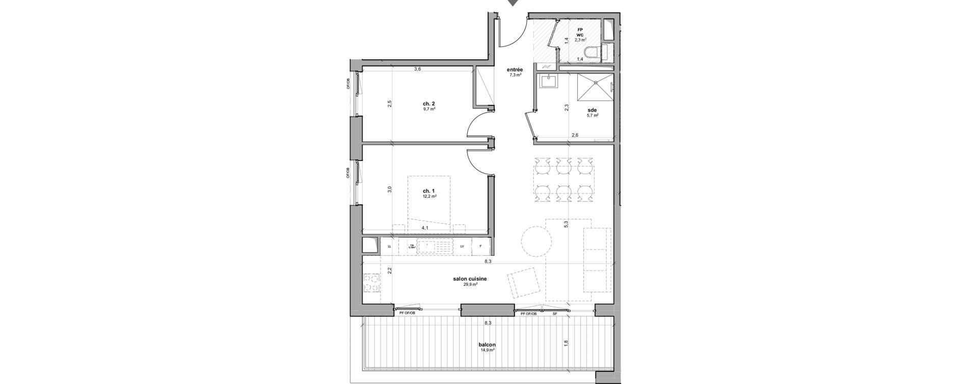 Appartement T3 de 67,10 m2 &agrave; Reichstett Les vergers saint michel