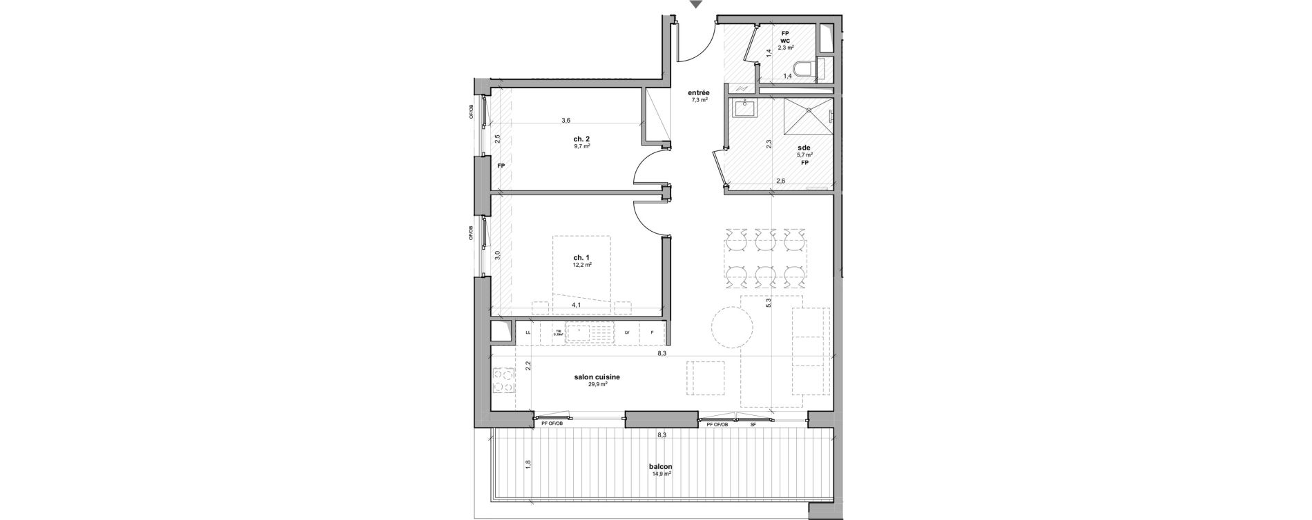 Appartement T3 de 67,10 m2 &agrave; Reichstett Les vergers saint michel