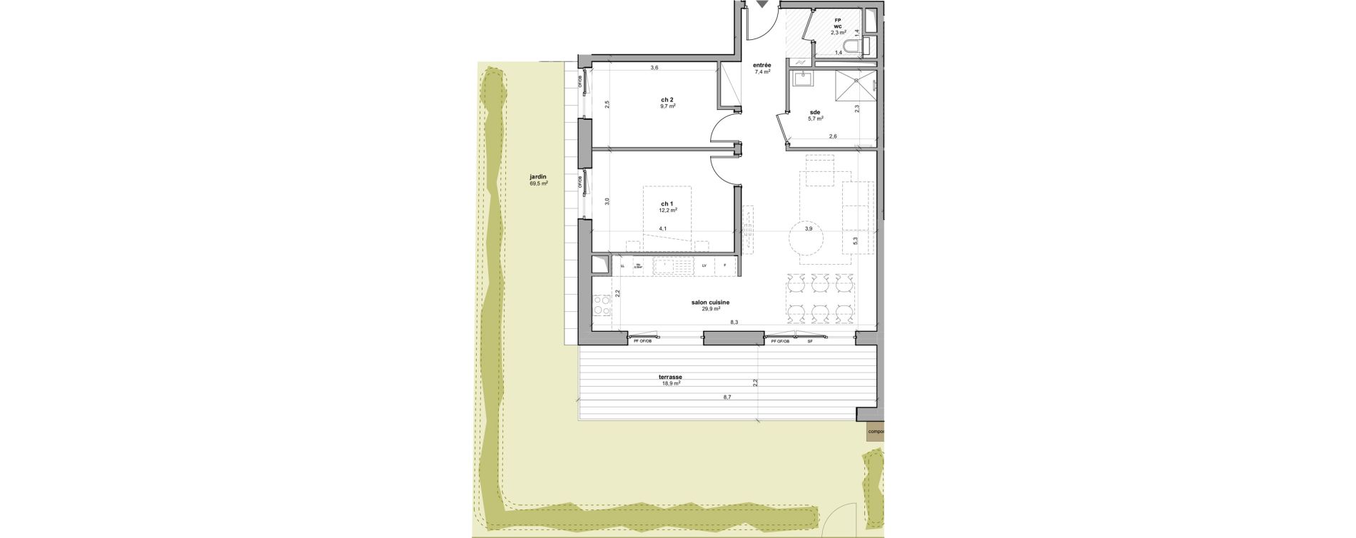 Appartement T3 de 67,20 m2 &agrave; Reichstett Les vergers saint michel