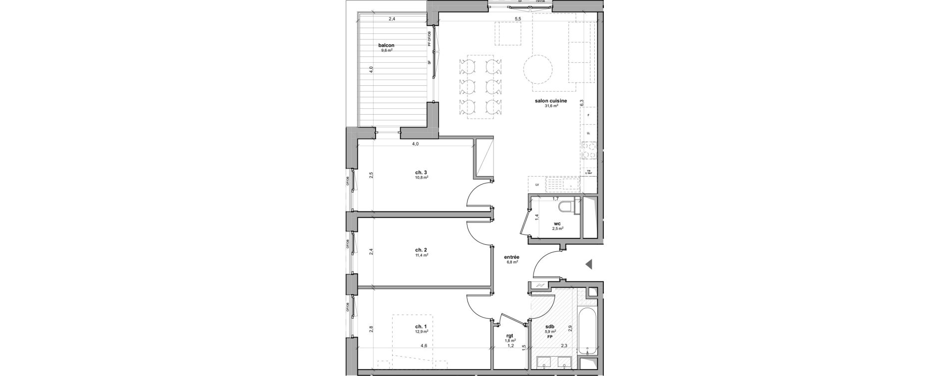 Appartement T4 de 83,70 m2 &agrave; Reichstett Les vergers saint michel