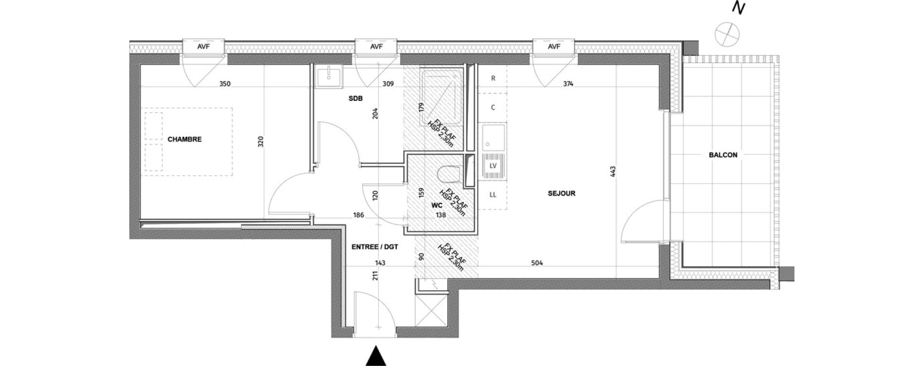 Appartement T2 de 42,55 m2 &agrave; Rosheim Centre
