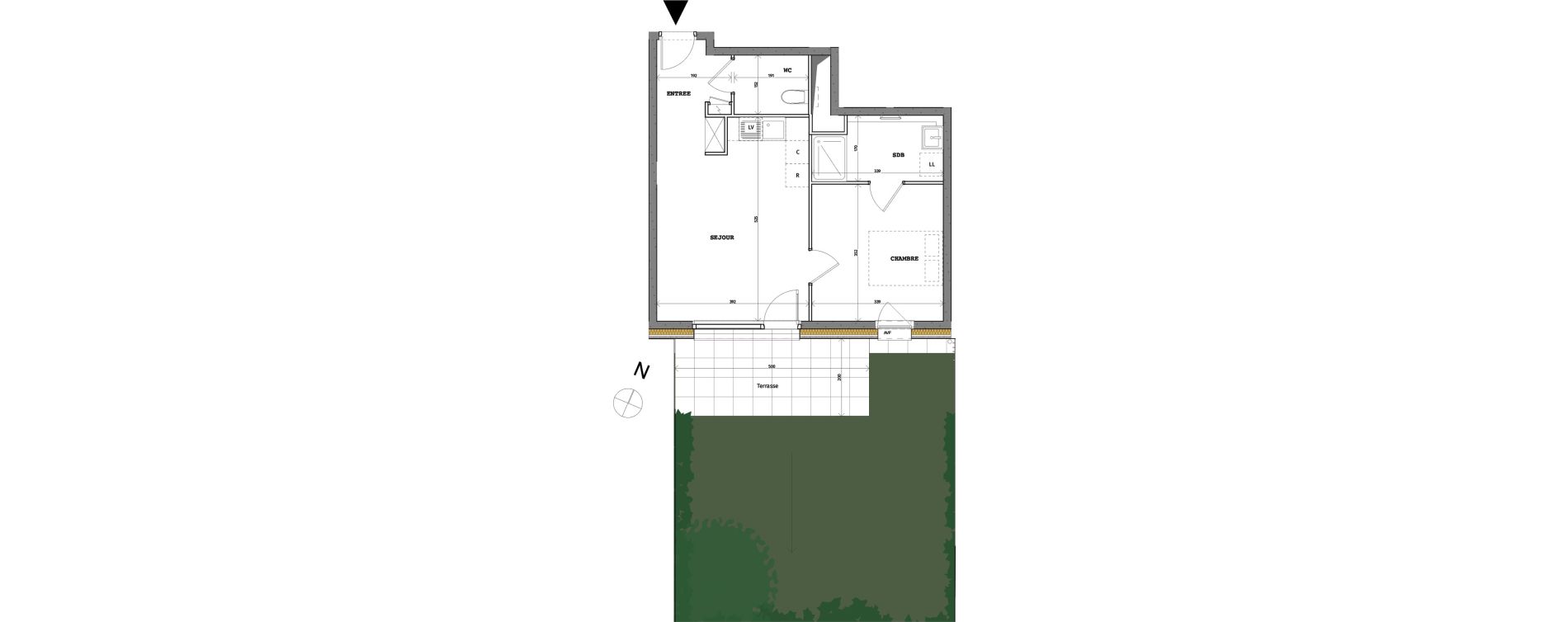 Appartement T2 de 43,93 m2 à Rosheim Centre