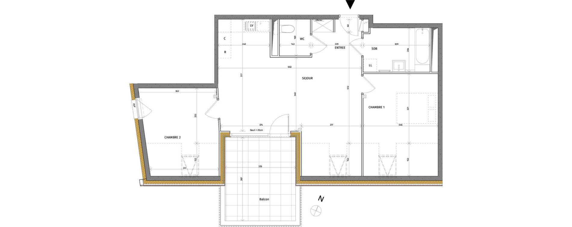 Appartement T3 de 62,32 m2 &agrave; Rosheim Centre