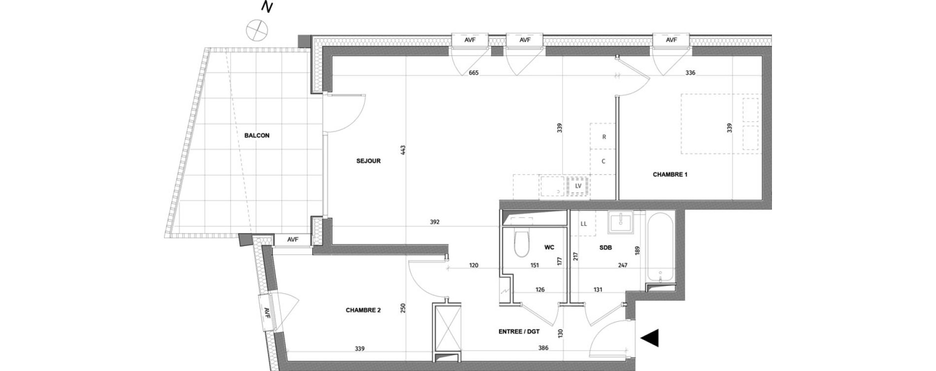 Appartement T3 de 61,97 m2 &agrave; Rosheim Centre