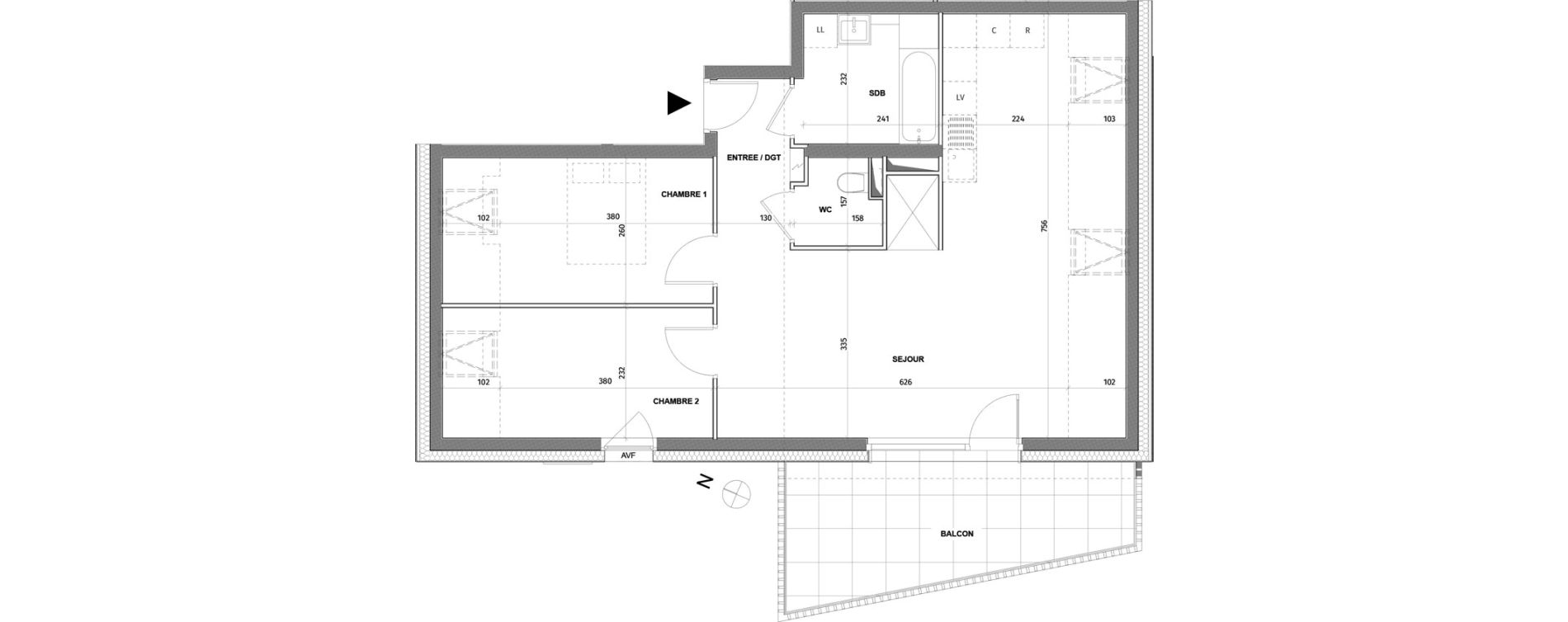 Appartement T3 de 63,40 m2 &agrave; Rosheim Centre