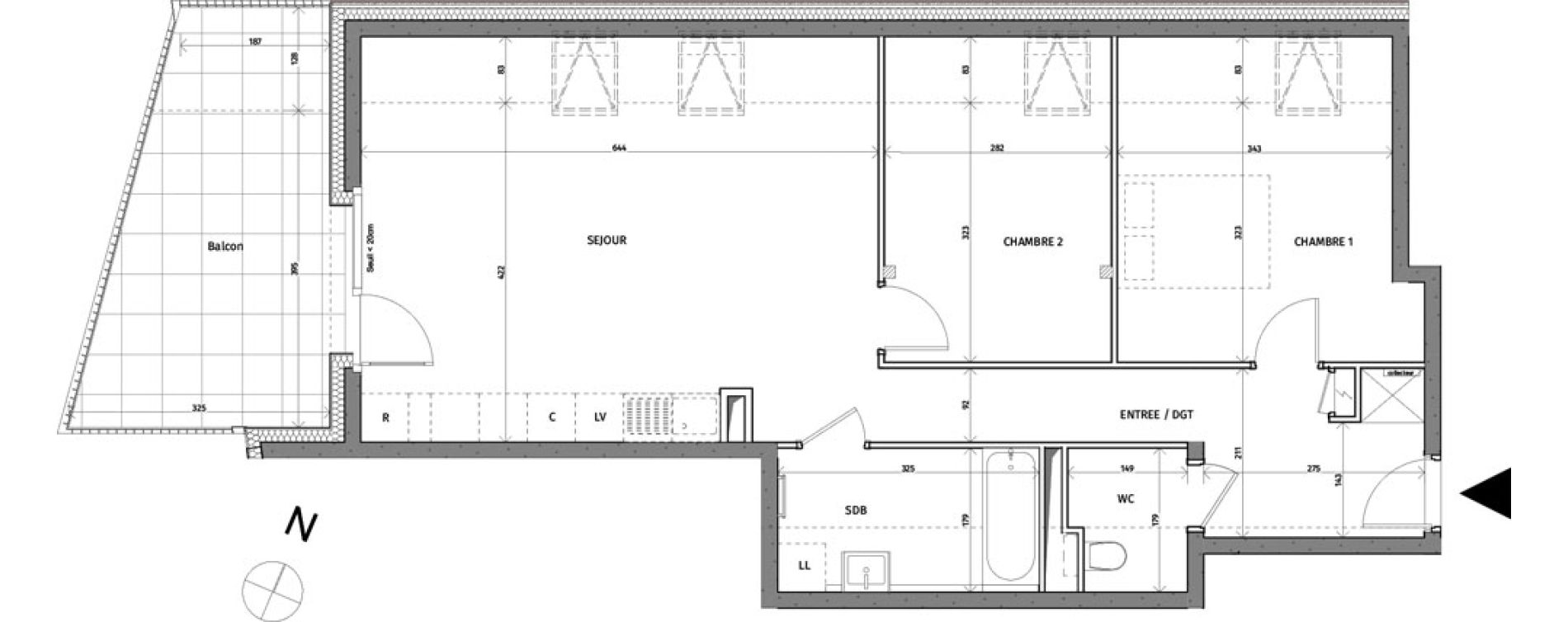 Appartement T3 de 66,98 m2 &agrave; Rosheim Centre