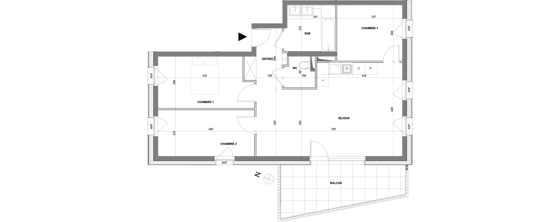 Appartement T4 de 74,90 m2 &agrave; Rosheim Centre