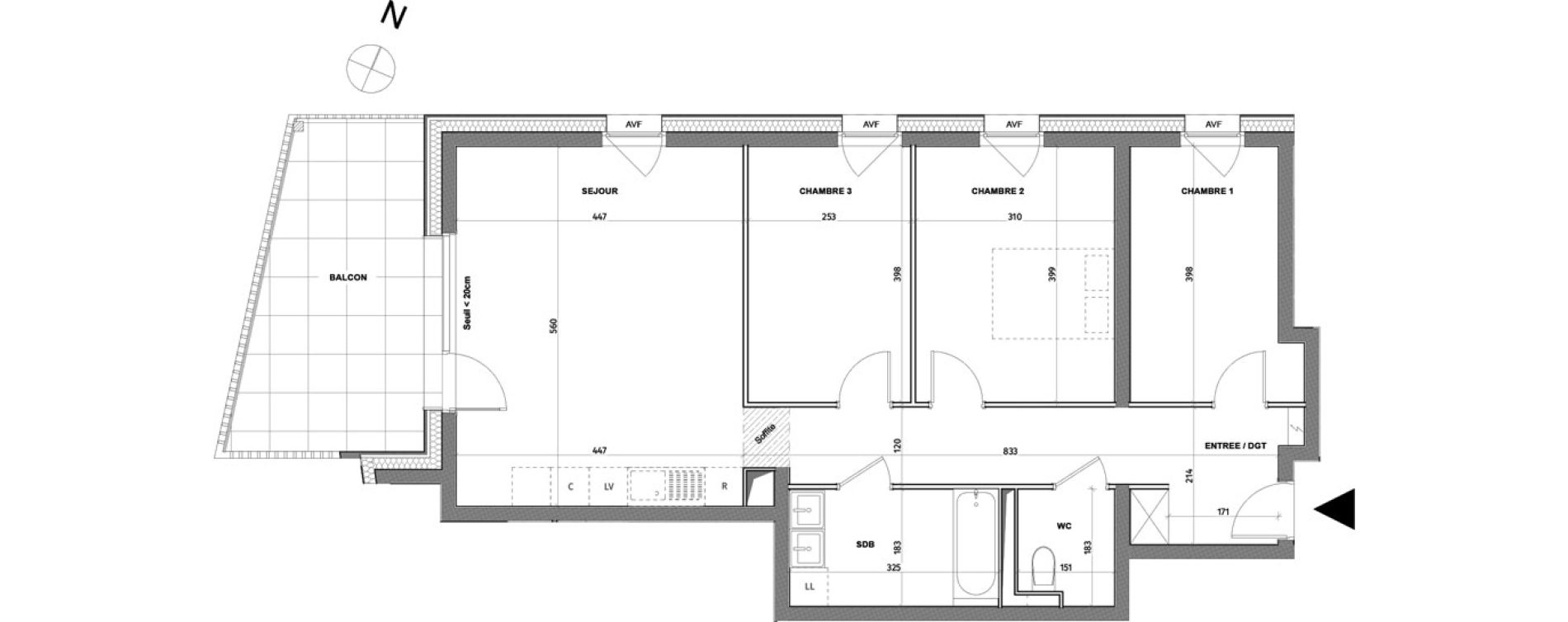 Appartement T4 de 77,62 m2 &agrave; Rosheim Centre