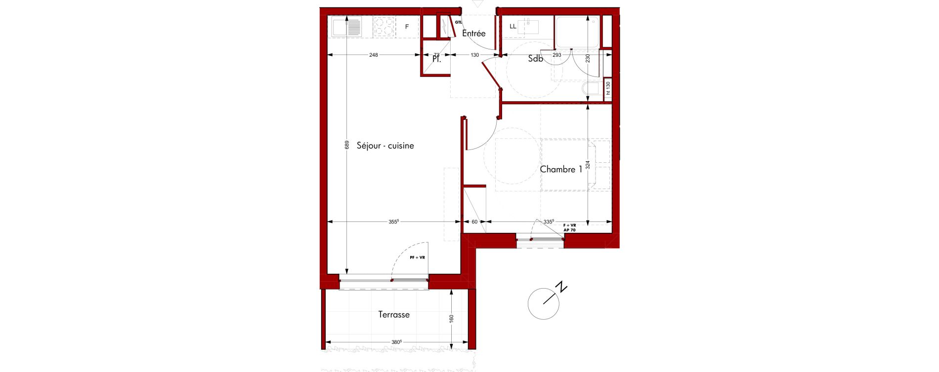 Appartement T2 de 46,20 m2 &agrave; Saverne Centre