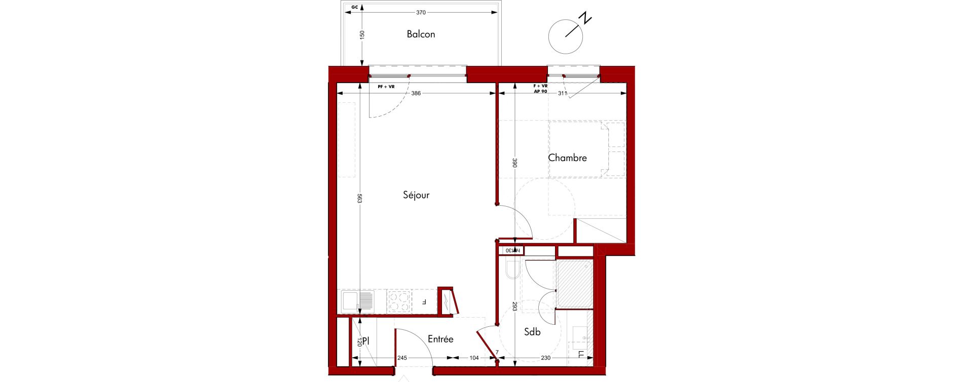 Appartement T2 de 44,20 m2 &agrave; Saverne Centre