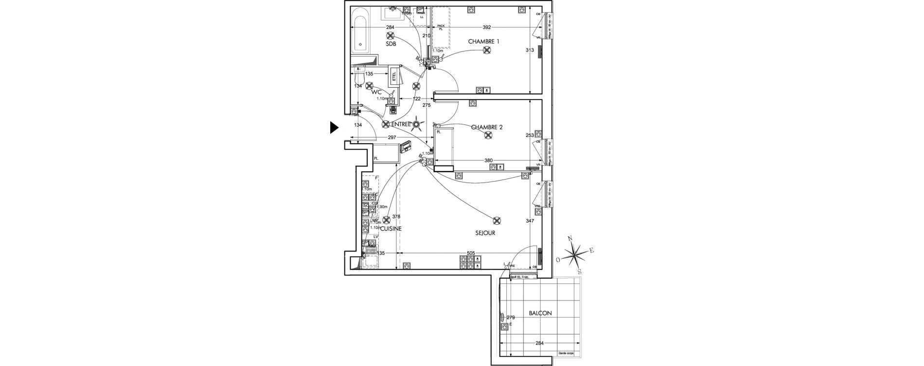 Appartement T3 de 59,23 m2 &agrave; Schiltigheim Fischer