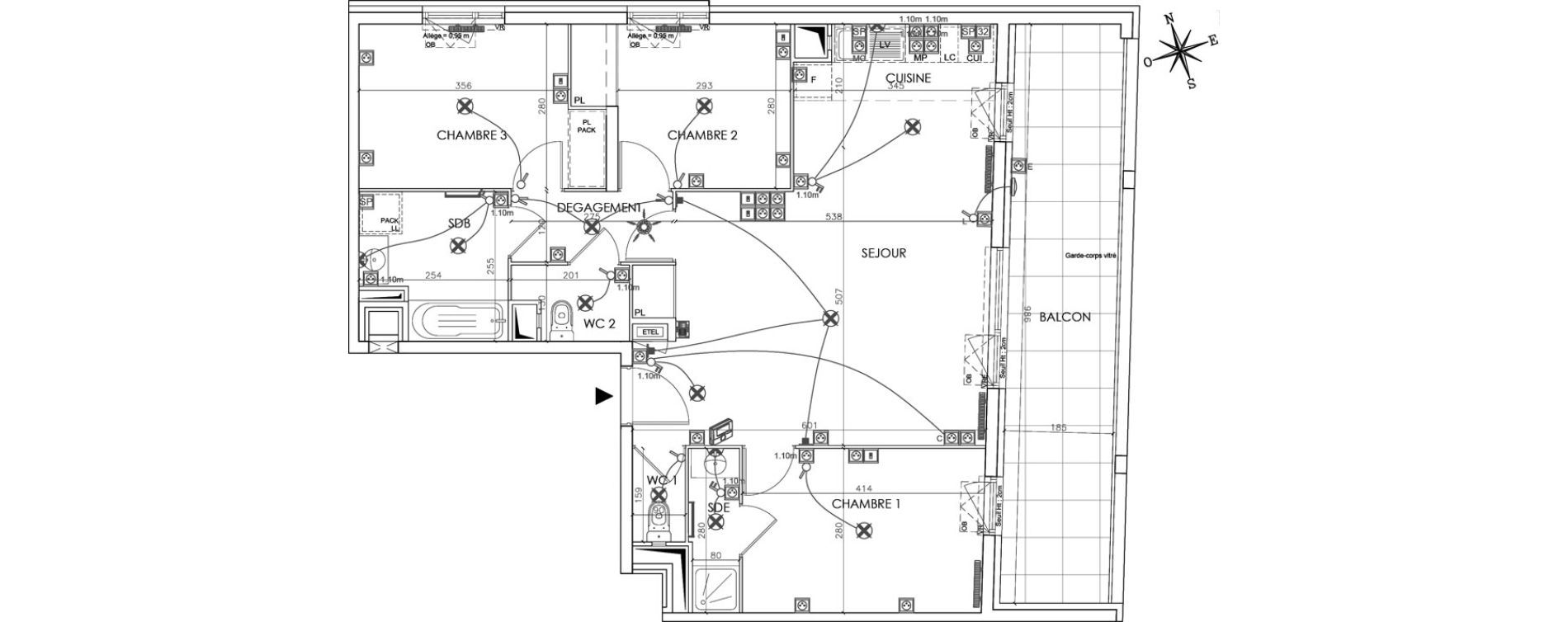 Appartement T4 de 81,03 m2 &agrave; Schiltigheim Fischer