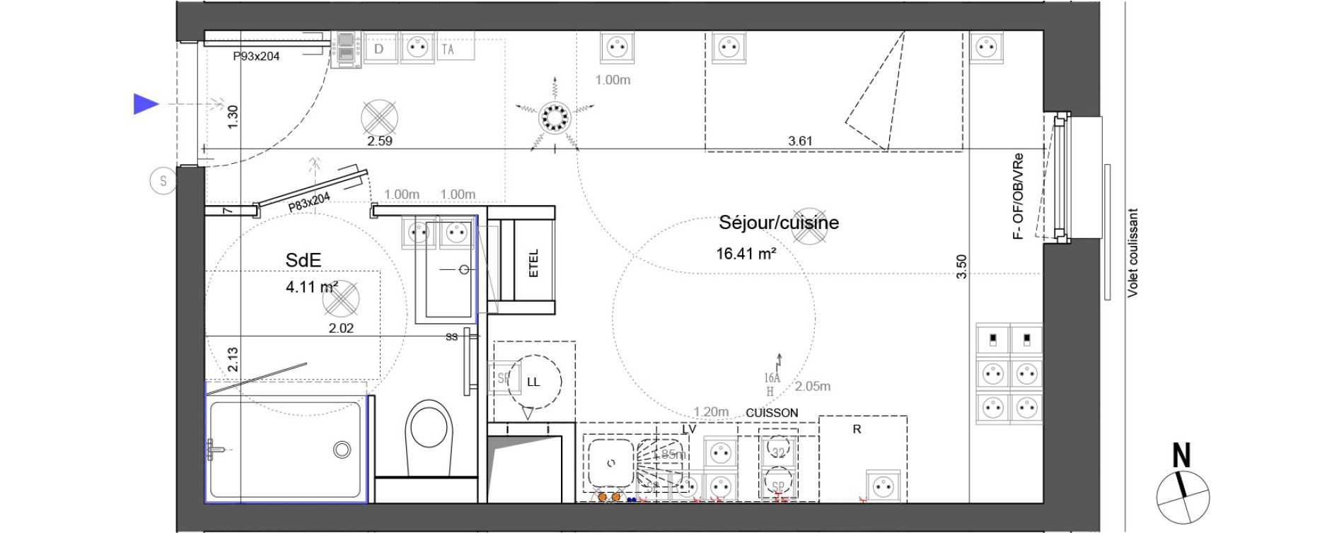 Appartement T1 de 20,52 m2 &agrave; Schiltigheim Centre