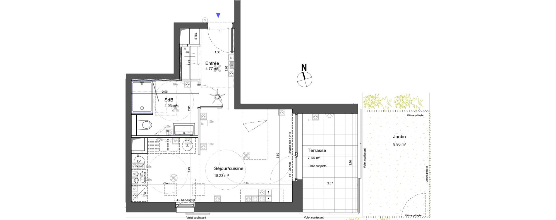 Appartement T1 de 27,93 m2 &agrave; Schiltigheim Centre