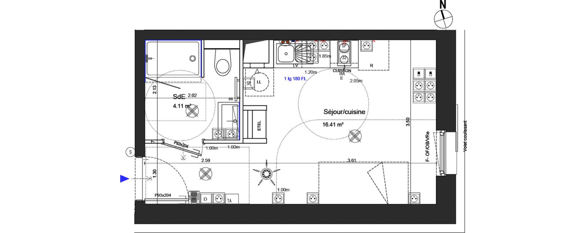 Appartement T1 de 20,52 m2 &agrave; Schiltigheim Centre