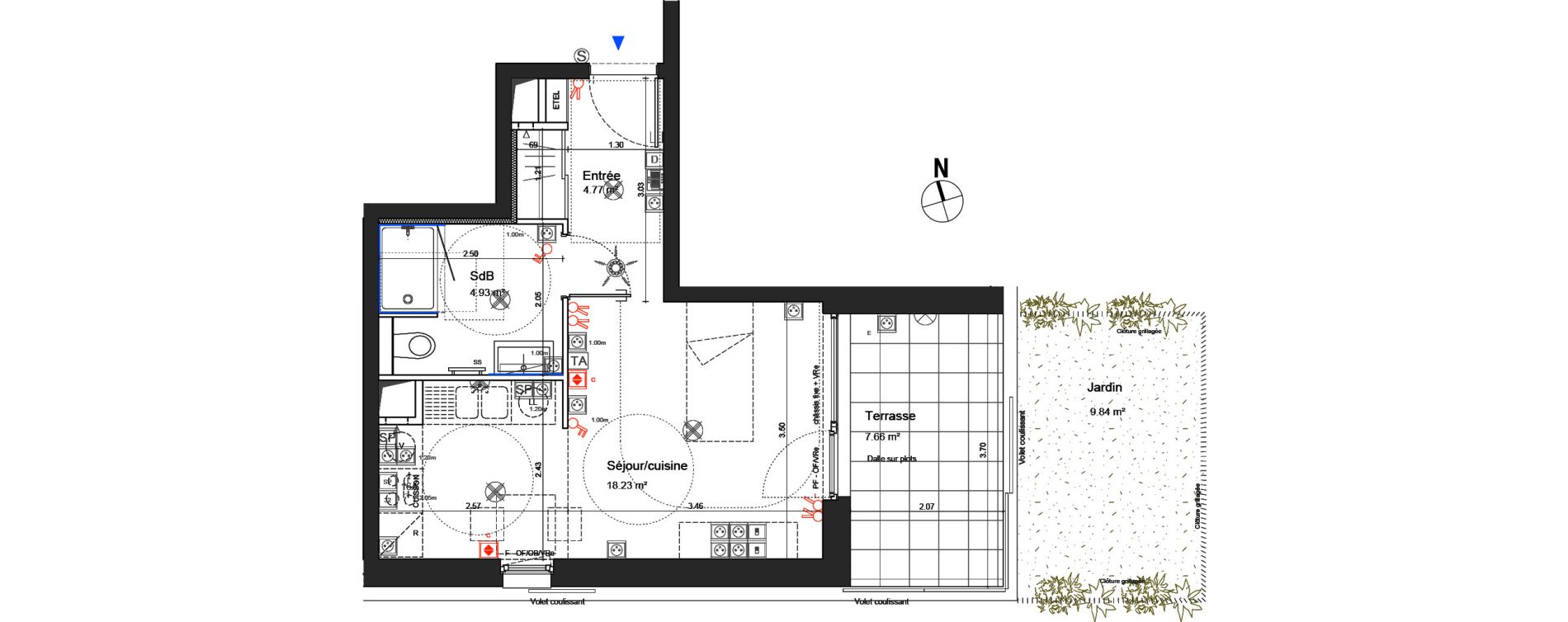 Appartement T1 de 27,93 m2 &agrave; Schiltigheim Centre