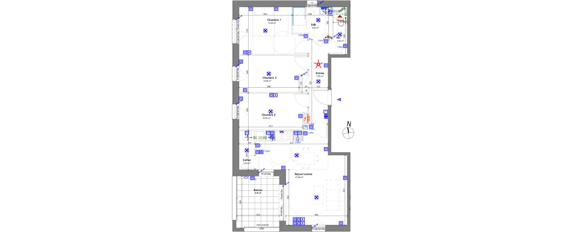 Appartement T4 de 77,73 m2 &agrave; Schiltigheim Centre