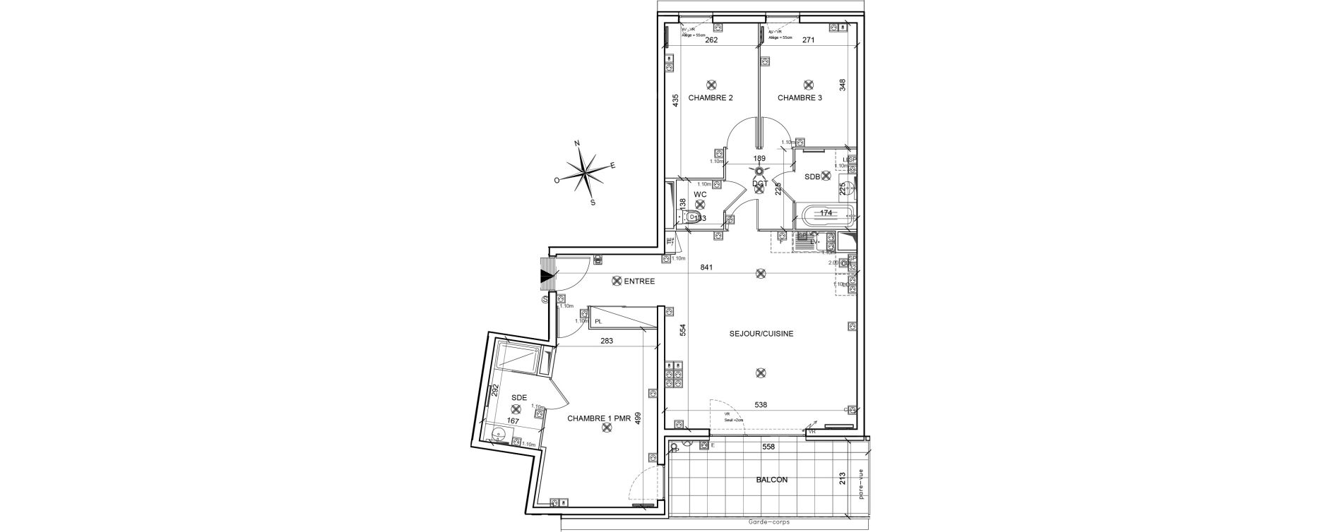 Appartement T4 de 85,19 m2 &agrave; Schiltigheim Fischer