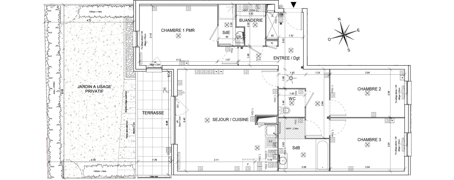 Appartement T4 de 89,69 m2 &agrave; Schiltigheim Fischer
