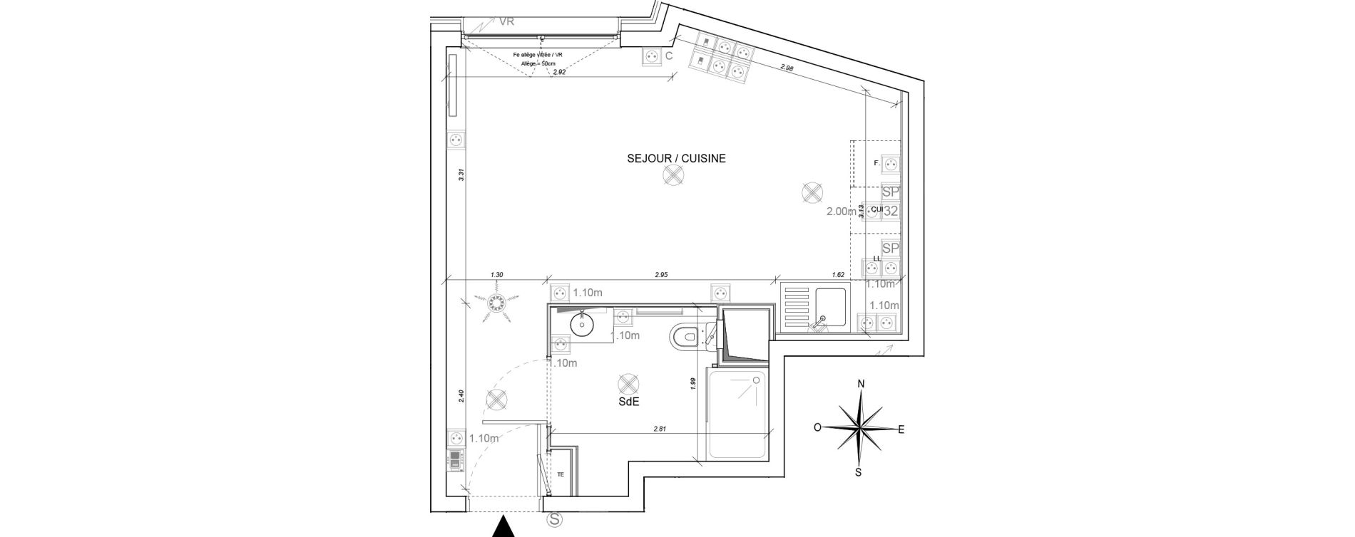 Appartement T1 de 28,16 m2 &agrave; Schiltigheim Fischer