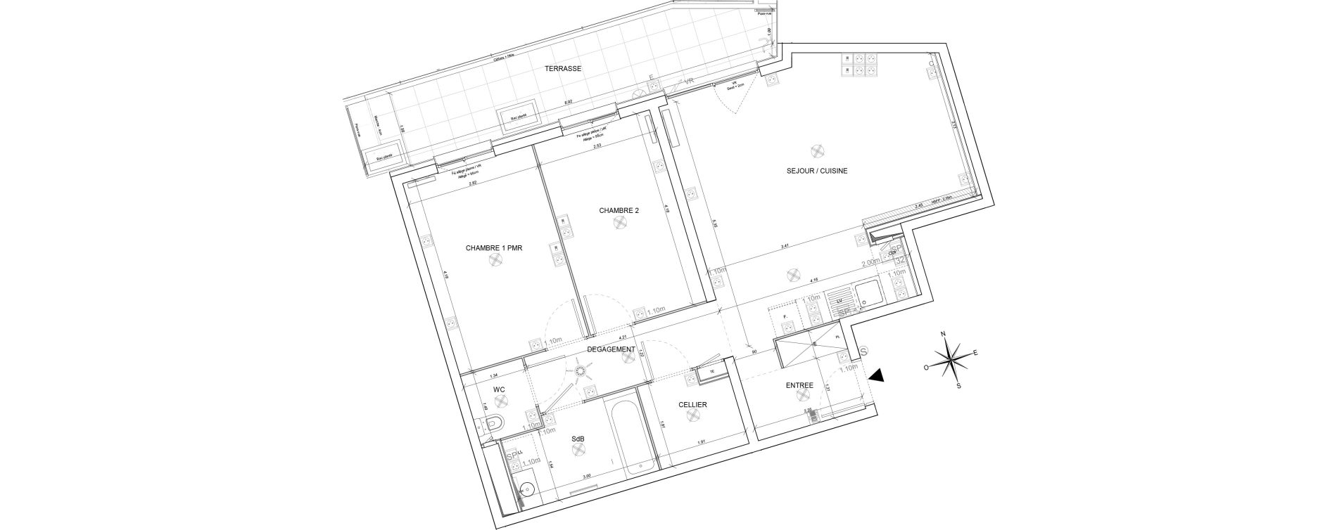 Appartement T3 de 70,14 m2 &agrave; Schiltigheim Fischer