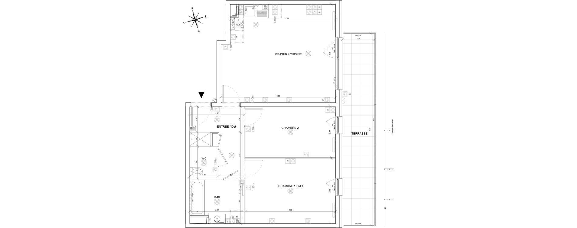 Appartement T3 de 63,37 m2 &agrave; Schiltigheim Fischer