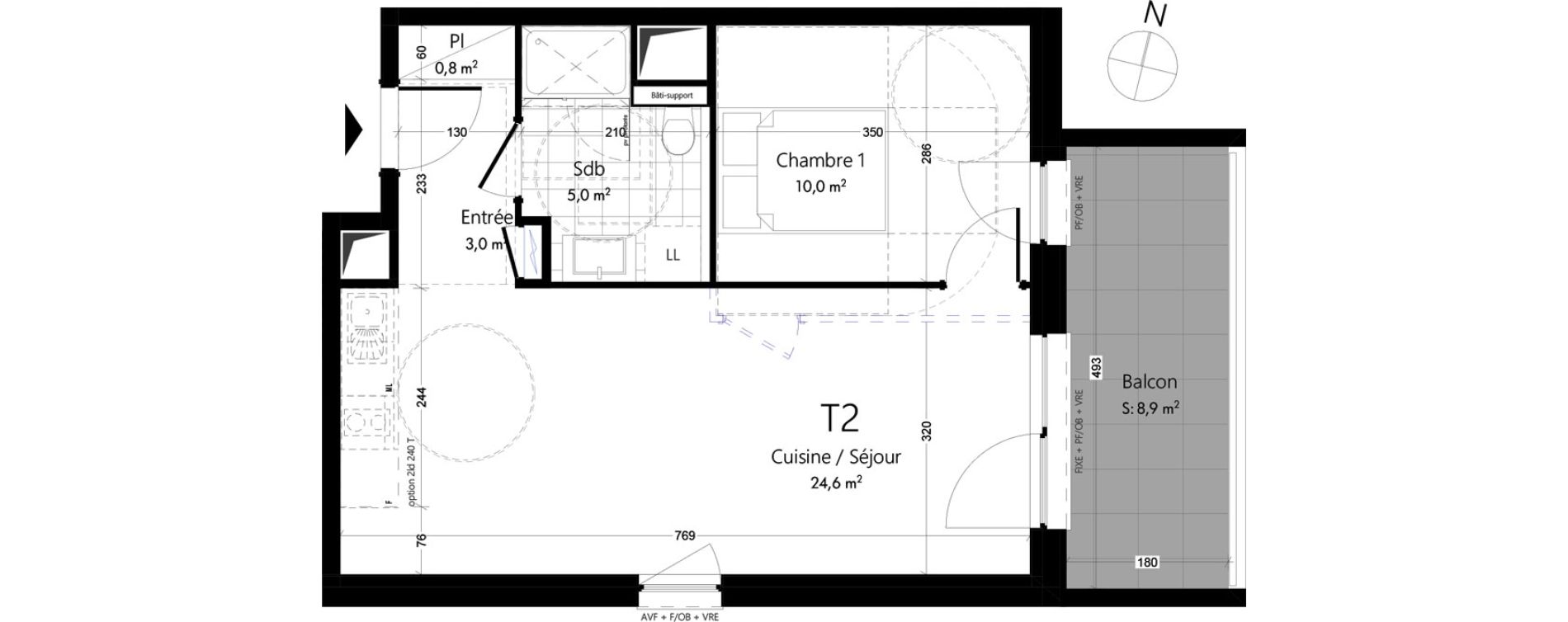 Appartement T2 de 43,40 m2 &agrave; Schiltigheim Centre
