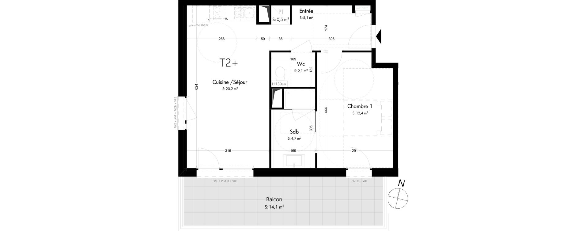 Appartement T2 de 45,00 m2 &agrave; Schiltigheim Centre