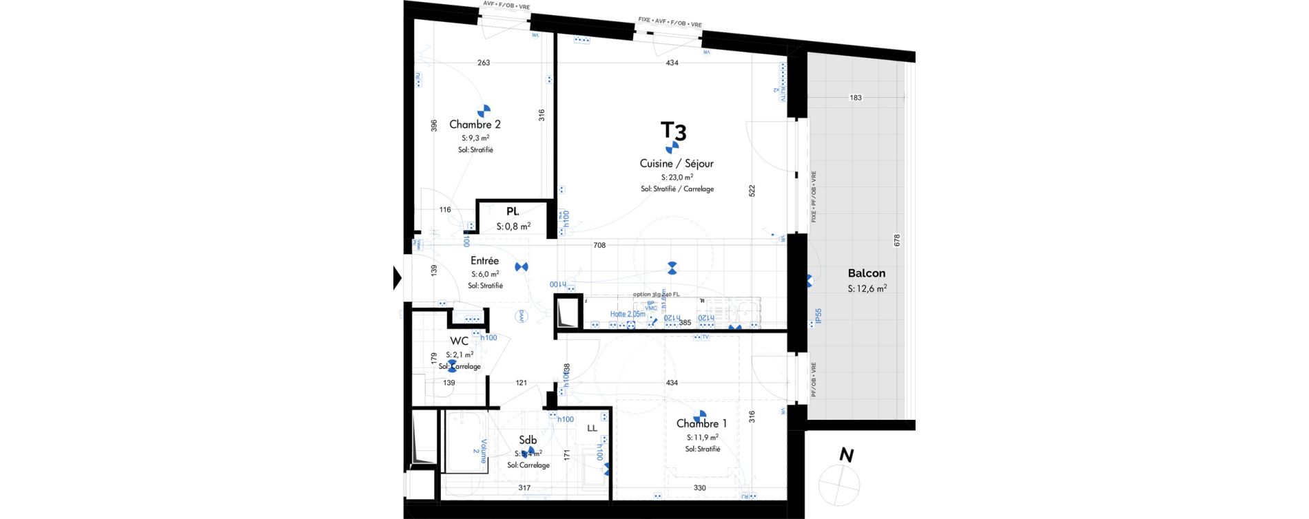 Appartement T3 de 58,50 m2 &agrave; Schiltigheim Centre