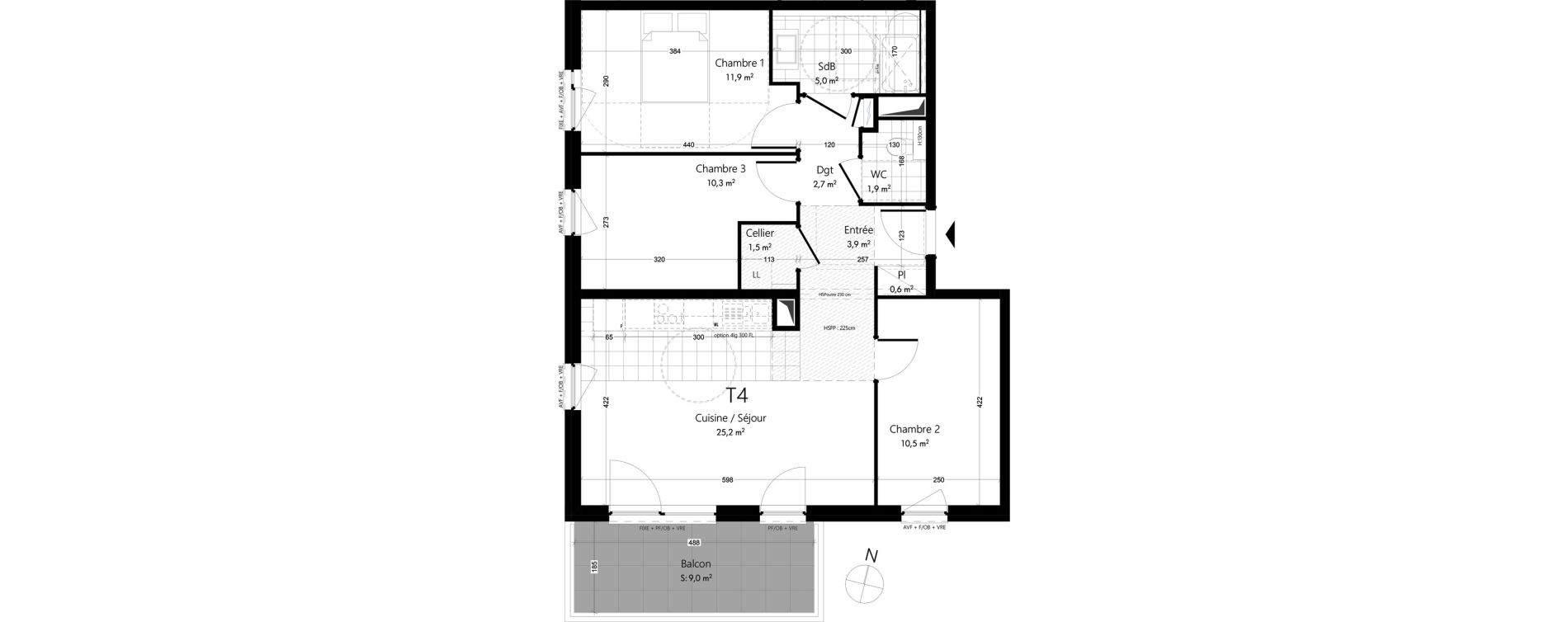 Appartement T4 de 73,50 m2 &agrave; Schiltigheim Centre