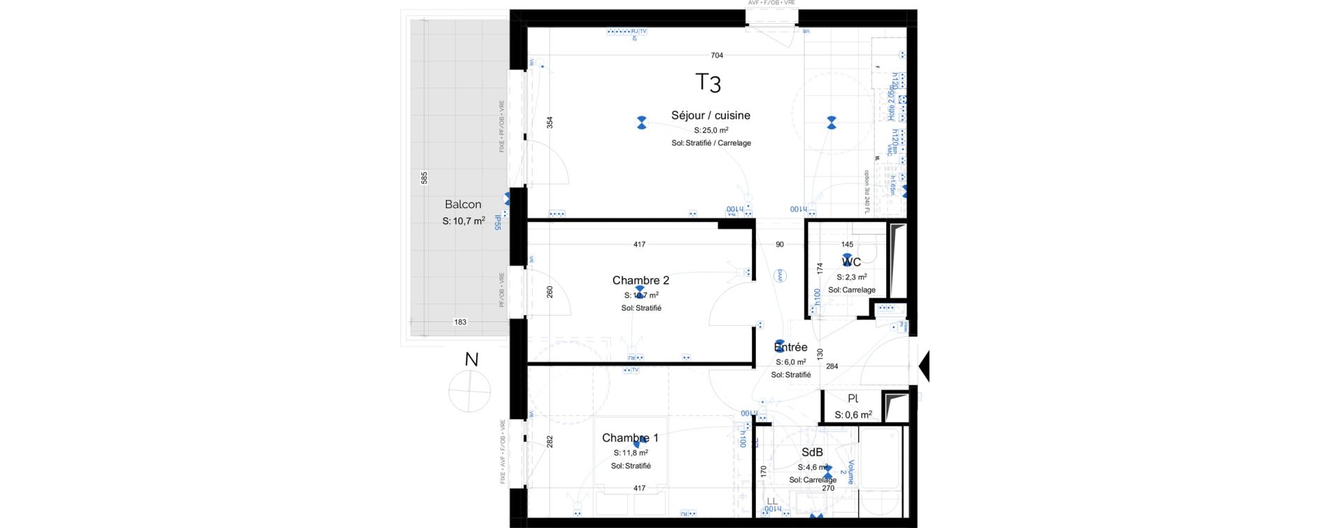 Appartement T3 de 61,00 m2 &agrave; Schiltigheim Centre